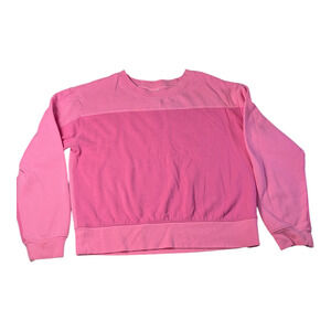 Athletic Girls Long Sleeve Sweatshirt Pink Size L 10-12 Please See Pics